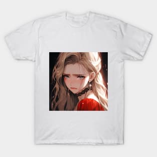 girl cry in rain T-Shirt